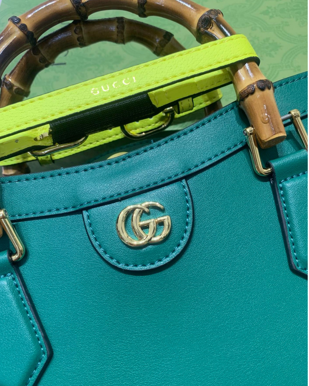 Gucci Diana Bamboo 600195 Green Homage Edition