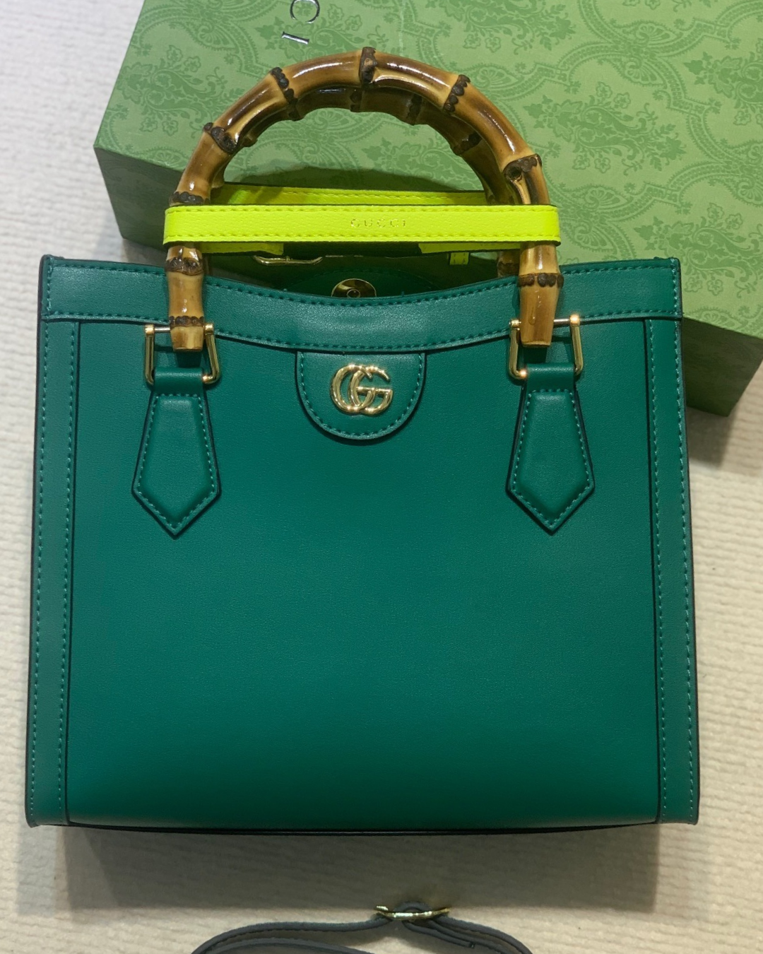 Gucci Diana Bamboo 600195 Green Homage Edition