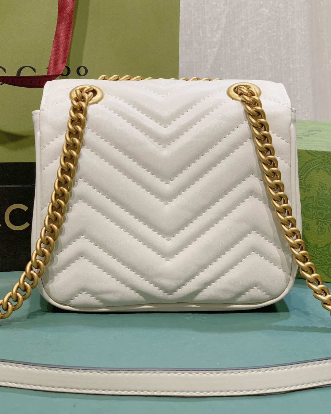 GUCCI MARMONT GG WHITE 739682 HOMAGE EDITION