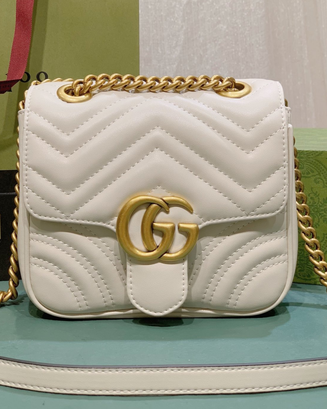 GUCCI MARMONT GG WHITE 739682 HOMAGE EDITION