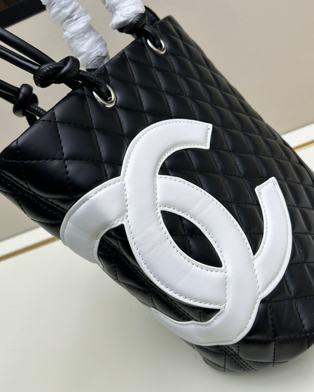 Chanel Black Quilted Leather Cambon Ligne Small Tote Bag – Homage Edition