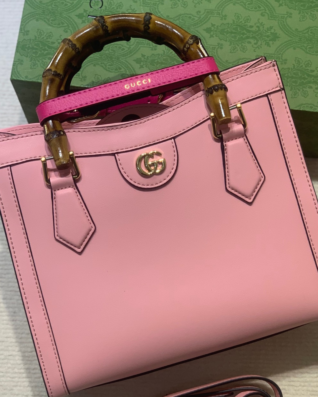 Gucci Diana Bamboo 600195 Pink  Homage Edition