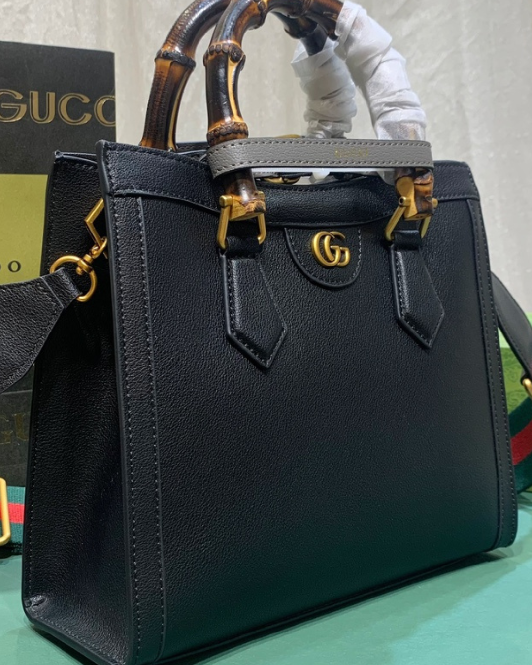 Gucci Diana Bamboo 600195 Black Homage Edition
