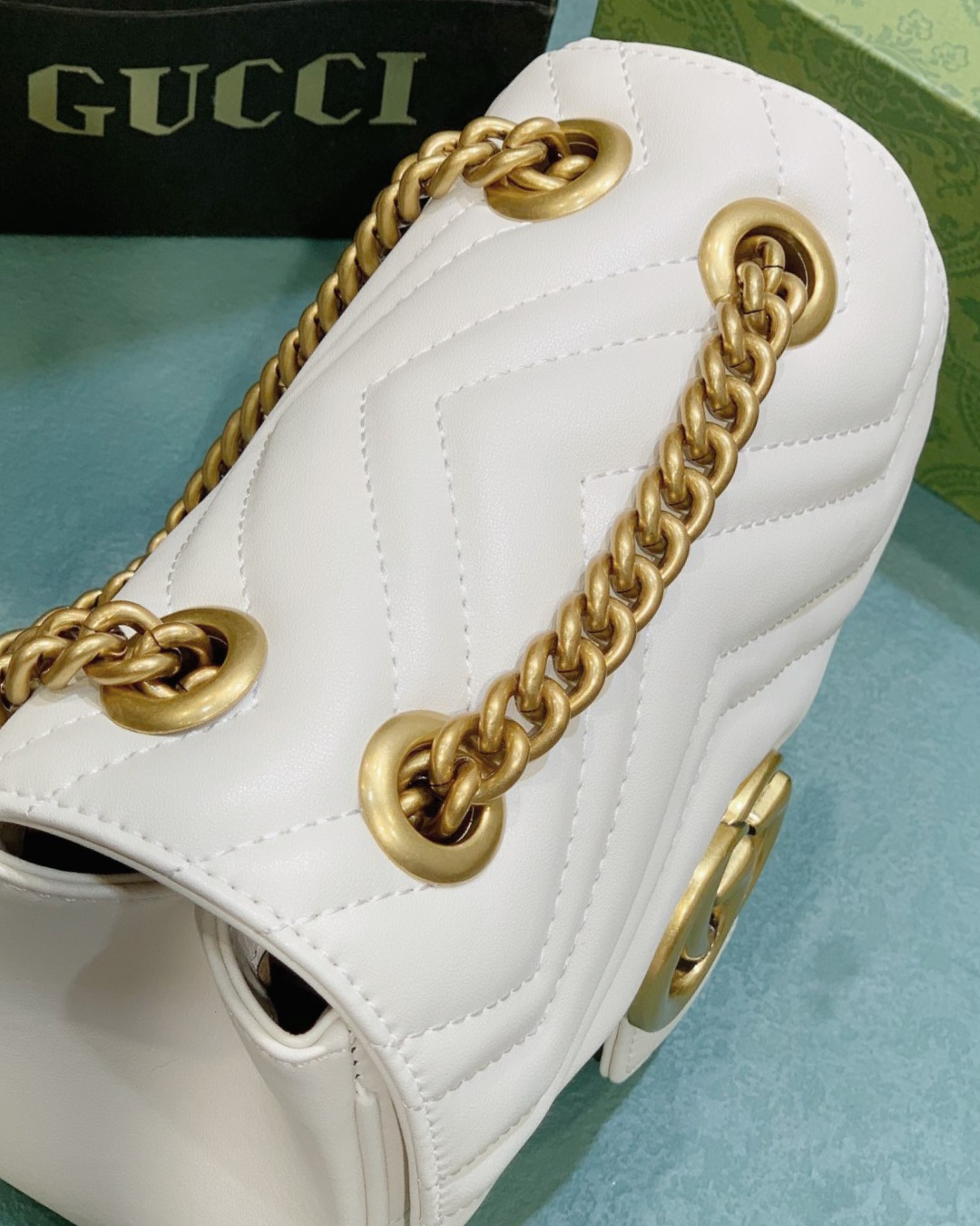 GUCCI MARMONT GG WHITE 739682 HOMAGE EDITION